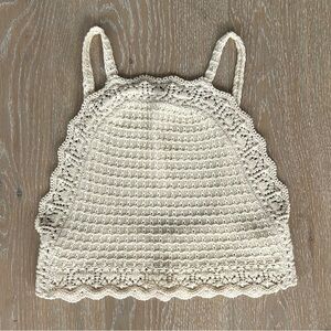 ZARA Crochet Lace Tank Top. Never worn. Size Small.